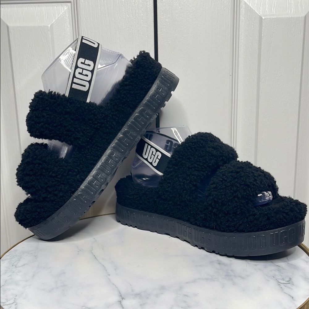 UGG Shearling Slingback Sandals